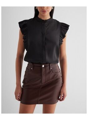 Flutter Sleeve Button Up Gramercy Blouse